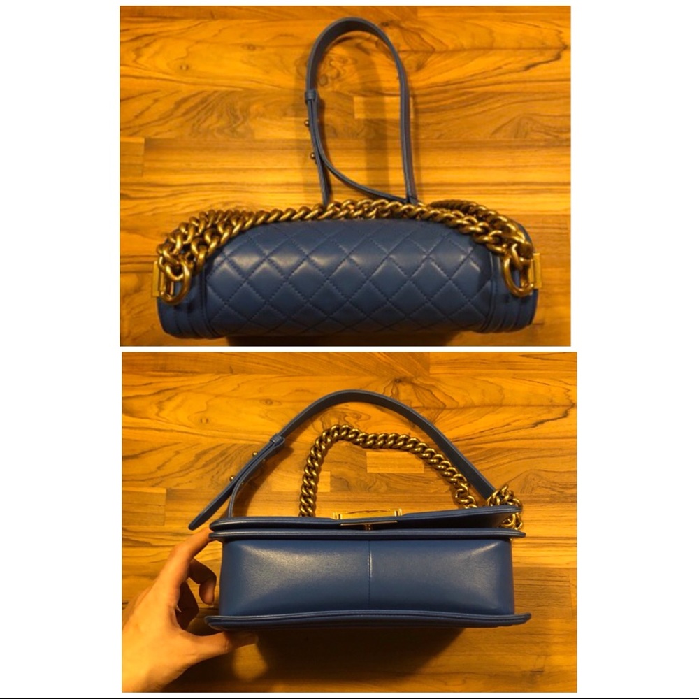 🚫SOLD🚫 Chanel Medium Boy Flap Royal Blue GHW - Picture 6 of 8